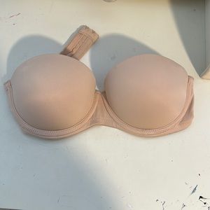 Nude Strapless PINK bra